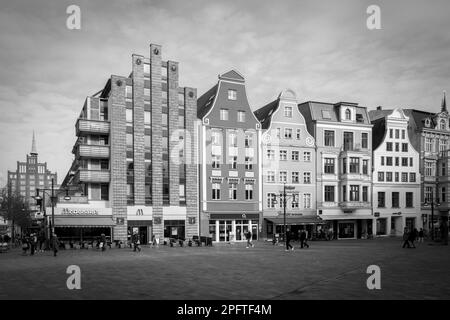 the lively old town of Rostock in the Stock Photo - Alamy