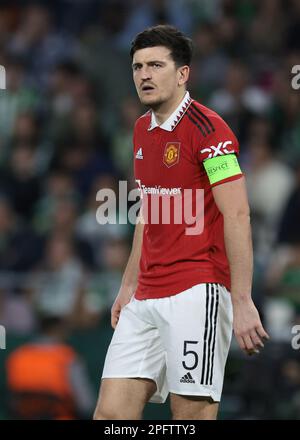 Harry Maguire of Manchester United looks on after Coventry City score a ...