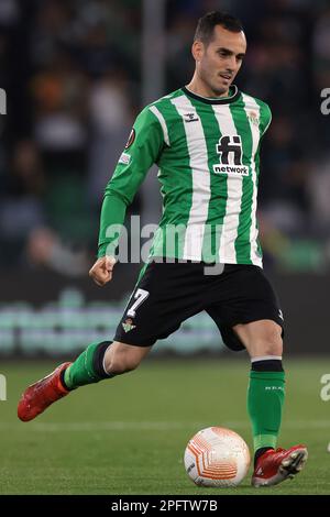 Seville, Spain. 16th Mar, 2023. Juanmi of Real Betis during the UEFA Europa League match at Estadio Benito Villamarin, Seville. Picture credit should read: Jonathan Moscrop/Sportimage Credit: Sportimage/Alamy Live News Stock Photo