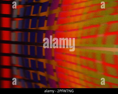 ABSTRACT COLOR GRID / LIGHT MOTION Stock Photo