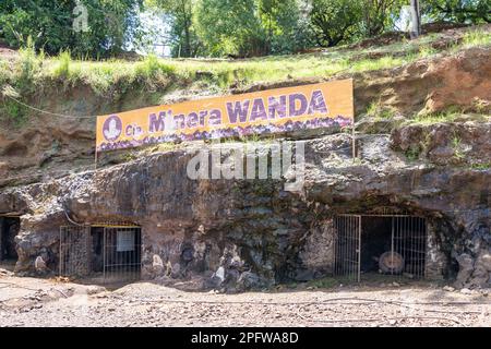 Misiones, Argentina - January 16, 2023: The entrance to Minera Wanda (Mines of Wanda) in Misiones, Argentina. Stock Photo