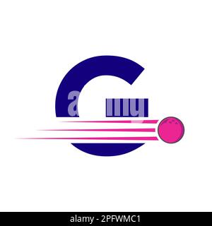 Initial Letter G Bowling Logo. Bowling Ball Symbol Vector Template Stock Vector