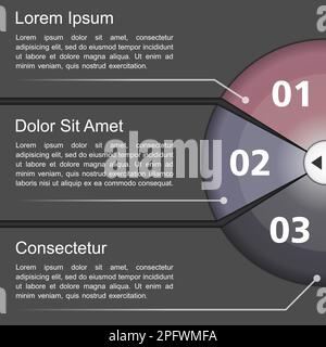 Design template with three elements, vector eps10 illustration Stock ...