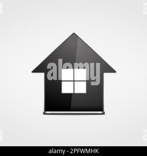 house icon black vector illustration Stock Vector Image & Art - Alamy