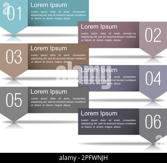 Key Numbers And Text Design Infographics design elements with place for numbers (steps or options ...