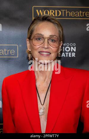 Actress Sharon Stone attends WORDTheatre presents 'An All-Star Celebrity and Literary Salute to Our Vets' at Hollywood Post 43 on March 18 2023 Stock Photo