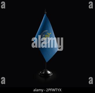 Small national flags of the World Health Organization WHO on a white ...