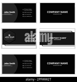 Creative and Clean Double-sided Business Card Template. Flat