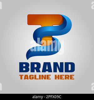 Modern letters ST or TS logo. Vector illustration. Stock Vector