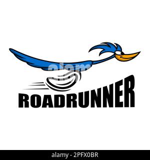 Modern road running logo. Vector illustration. Stock Vector