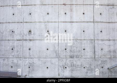 Gray concrete wall with pattern Stock Photo
