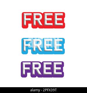 free tag, free sign, free label Stock Vector