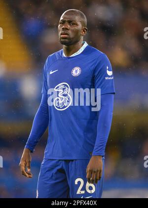 London, UK. 18th Mar, 2023. 18 Mar 2023 - Chelsea v Everton - Premier League - Stamford Bridge Chelsea's Kalidou Koulibaly during the Premier League match at Stamford Bridge, London. Picture Credit: Mark Pain/Alamy Live News Stock Photo