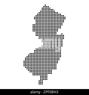 New Jersey map, united states of america. Flat concept icon symbol vector illustration . Stock Vector