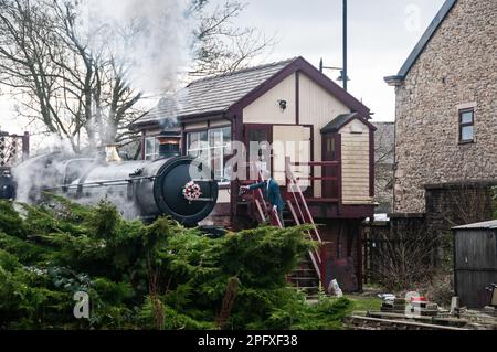 Around the UK - The 'New Build' - Lady of Legend passing through Ramsbottom on the East Lancashire Railway, Stock Photo