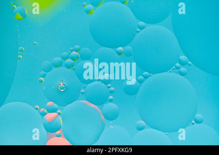 Bright abstract, multicolored background with oil circles Stock Photo