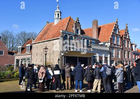 Edam, Netherlands. February 2023. The cheese market in Edam, Holland. High quality photo Stock Photo