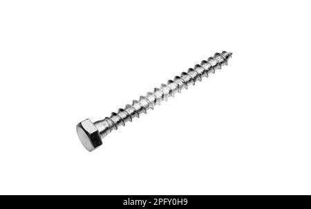 Screw isolated on white background. Screw nut, bolt. Stock Photo