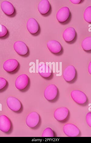 Pattern of pink eggs Stock Photo