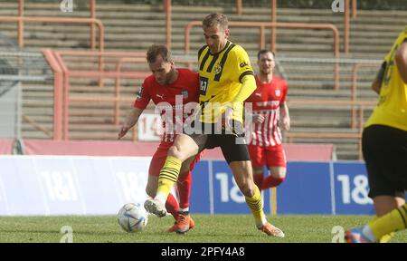 Oberhausen, Deutschland. 19th Mar, 2023. firo : 03/19/2023, football, soccer, 3rd division, 3rd Bundesliga, season 2022/2023, BVB II, Borussia Dortmund II - FSV Zwickau duels, Jan Lohmannsroben Credit: dpa/Alamy Live News Stock Photo