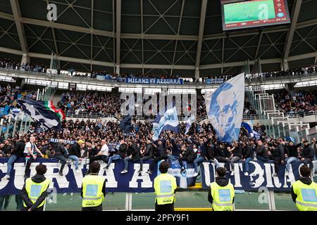 Turin, Italy. 19th March 2023, Stadio Olimpico Grande Torino, Turin, Italy; Serie A Football ; Torino versus Napoli;   Napoli's fans Credit: Action Plus Sports Images/Alamy Live News Stock Photo