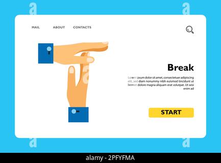 Break from work gesture vector icon Stock Vector