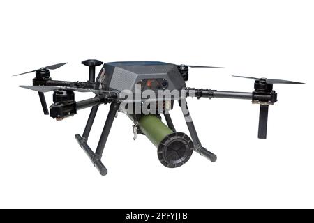 Military combat UAV drone isolated on white background Stock Photo - Alamy