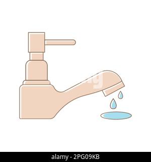 Save water theme with earth and faucet illustration Stock Vector Image ...