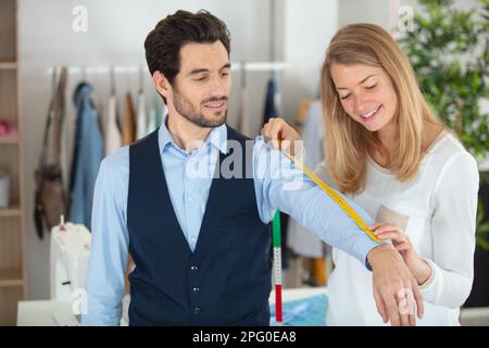 classy clothes design tailor craftsmanship concept Stock Photo