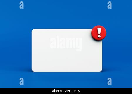 3d white reminder pop up bell push notification symbol. Empty ...