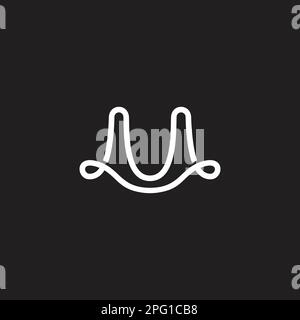 letter m curves infinity design linear logo vector Stock Vector