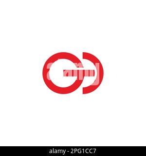 letter gd power button logo vector Stock Vector