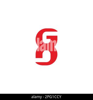 letter go simple geometric linked logo vector Stock Vector