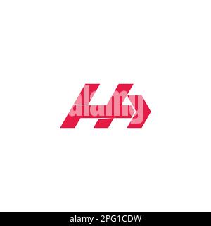 letter hb swoosh arrow simple geometric logo vector Stock Vector