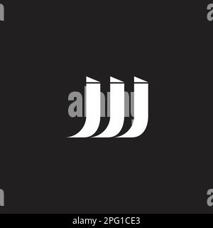 letter 3j simple stripes logo vector Stock Vector