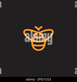 bee liquid honey drop simple logo vector Stock Vector
