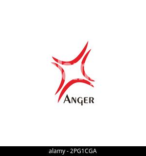 anger symbol simple logo vector Stock Vector