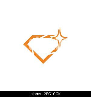 shine bright gold diamond logo vector Stock Vector