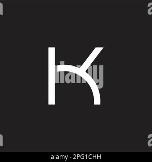 letter hk simple geometric line logo vector Stock Vector