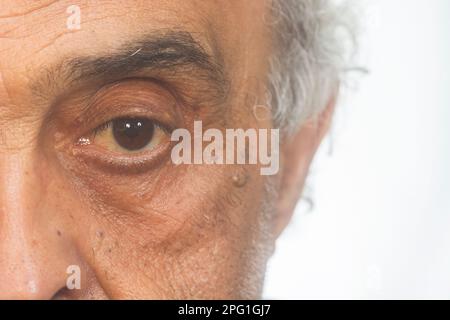 Close up of an old mans eye Stock Photo