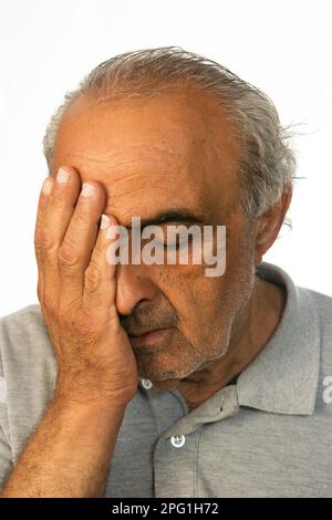 Old man suffering Stock Photo