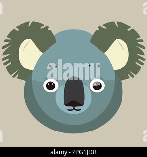 common koala herbivore mammal animal body Minimalist vector ...