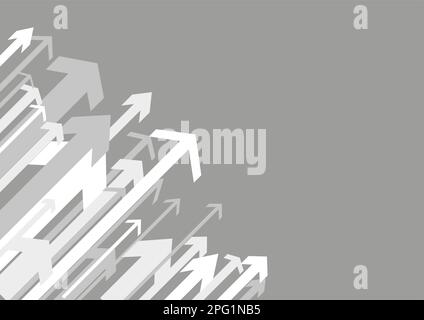 moving forward arrows set on gray background-01 Stock Vector