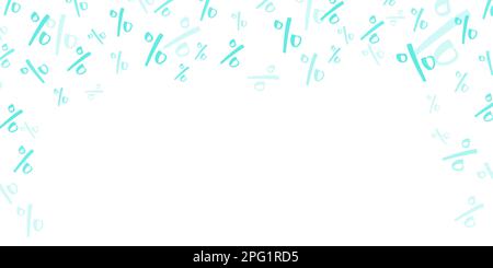 Percent sign confetti graphics with blank copy space. Discount promo ...