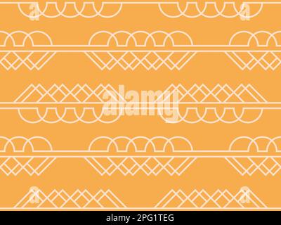 Line art seamless pattern in classic style. Vintage geometric linear style. Design template for wallpaper, wrapping paper, background for booklet and Stock Vector
