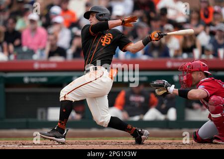 San Francisco Giants' Brett Auerbach during a spring training baseball game  in Oakland, Calif., Sunday, March 26, 2023. (AP Photo/Eric Risberg Stock  Photo - Alamy