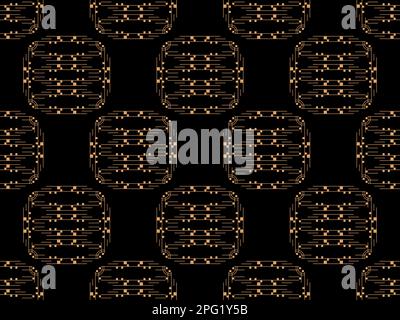 Geometric seamless pattern in art deco style. Golden lines pattern, vintage linear style. Design a template for wallpapers, banners, posters and adver Stock Vector