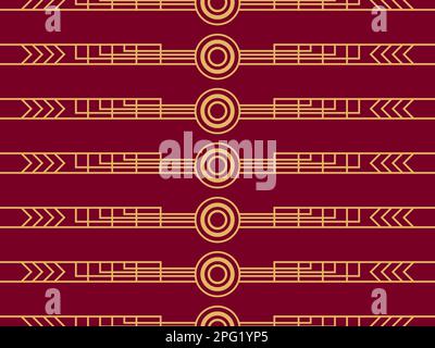 Line art seamless pattern in classic style. Vintage geometric linear style. Design template for wallpaper, wrapping paper, background for booklet and Stock Vector