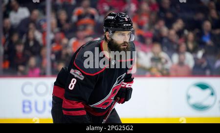 Carolina Hurricanes defenseman Brent Burns (8) plays against the Vegas  Golden Knights during an NHL hockey game Wednesday, March 1, 2023, in Las  Vegas. (AP Photo/Lucas Peltier Stock Photo - Alamy