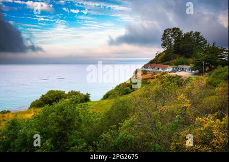 Lucia Lodge along the Highway 1 on the pacific coast in Big Sur, California Stock Photo